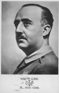 Francisco Franco, espanjalainen kenraali ja diktaattori (s/w-kuva) tekijältä Spanish Photographer