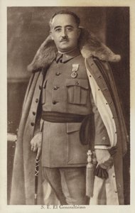 Francisco Franco, espanjalainen kenraali ja diktaattori (s/w-kuva) tekijältä Spanish Photographer