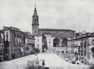 Plaza De La Constitucion, Vitoria (s/w valokuva) tekijältä Spanish Photographer