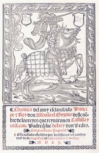 Alfonso XI, Kastilian ja Leonin kuningas, ratsain, 1551 tekijältä Spanish School