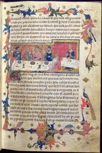 Isä Martell piti Jaakob I:lle (1208–1276) Tarragonassa vuonna 1228 Baleaarien valloittamisesta sovitun juhlan, kirjasta "Libre dels Feits" (vellum) (katso myös 113569) tekijältä Spanish School