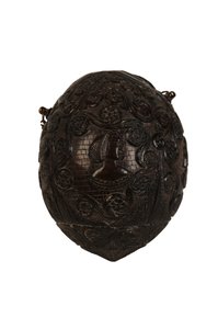 Veistetty kookosjauhepullo, espanjalainen siirtomaa, n. 1800 (kookos) tekijältä Spanish School