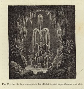 Sähkövalolla valaistu suihkulähde silmälaseille tekijältä Spanish School