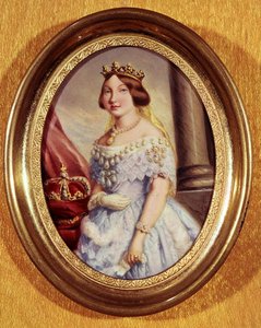 Pienoismuotokuva kuningatar Isabella II:sta (1830-1904) tekijältä Spanish School