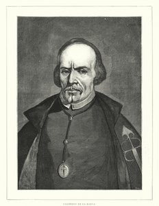 Pedro Calderon de la Barca, espanjalainen sotilas, pappi ja kirjailija (litho) tekijältä Spanish School
