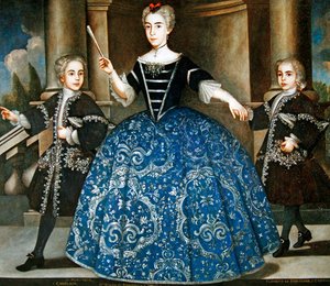 Muotokuva Donna Maria de Montaner y Cangladasta (öljy kankaalle) tekijältä Spanish School