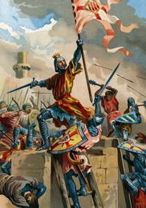 Ramon Berenguer IV, Barcelonan kreivi, vangitsemassa Tortosan muslimeista vuonna 1148 tekijältä Spanish School