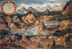 Guatemalan valloitus vuonna 1524 (öljy paneelille) tekijältä Spanish School