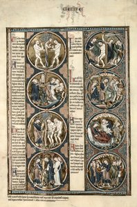 The Toledo Bible Moralisee f.7v tekijältä Spanish School