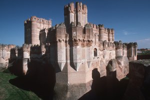 Näkymä linnalle, rakennettu n.1453 tekijältä Spanish School