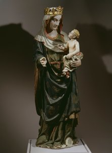 Neitsyt ja lapsi, 1300-luvun loppu (maalattu puu)