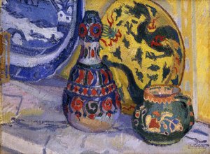 Asetelma itämaisilla hahmoilla, 1913 tekijältä Spencer Frederick Gore