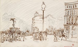 Street Scene - Piccadilly Circus, 1900-luku tekijältä Spencer Gore