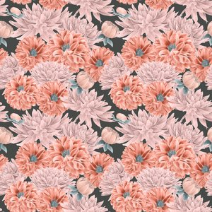 Dahlia Hero -kuvioväri 1, 2020 (grafiittikynä ja digitaalinen) tekijältä Stacy Hsu