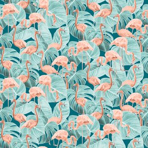 Flamingoskuvio, 2020 (grafiittikynä ja digitaalinen) tekijältä Stacy Hsu