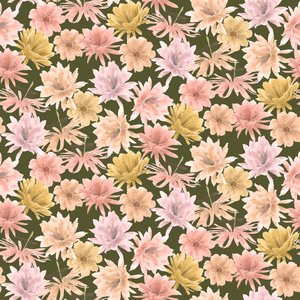 Mojave Desert Blooms -kuvio, 2021 (grafiittikynä ja digitaalinen) tekijältä Stacy Hsu