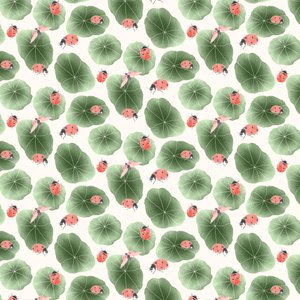 Nasturtium-koordinaattikuvion väritys 2, 2020 (grafiittikynä ja digitaalinen) tekijältä Stacy Hsu