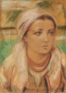 Krakova Nuori tyttö huivilla tekijältä Stanisław Górski