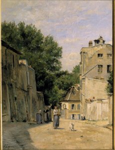 Montmartre, rue Saint Vincent Stanislas Lepinen maalaus (1835-1892). 1800-luvulla. Himmeä. 0,67x0,48 m. Pariisi, Musee d