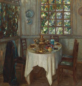 Sisustus samovaarilla, 1914