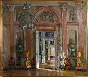 Suuri eteinen Kuskovon palatsissa, 1917
