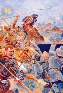 The Charge of the 9th Lancers retriitin aikana Monsista (värilitho)