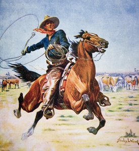 Texas Cowboy (väri litho)