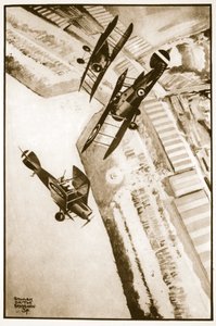 Ensimmäinen R.A.F. Näyttely, kuvitus John Hamiltonin teoksesta Flying Memories
