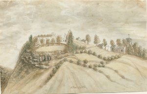 Alton Castle: akvarellimaalaus, nd [1762-1802] tekijältä Stebbing Shaw