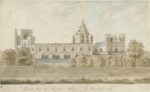 Burton-upon-Trent Abbey: akvarellimaalaus, 1794
