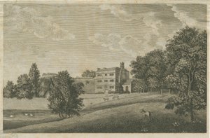 Butterton Hall: kaiverrus ja [?1700-luku] (painettu) tekijältä Stebbing Shaw