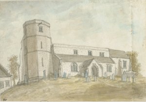 Dilhornen kirkko: akvarellimaalaus, nd [1762-1802] (maalaus) tekijältä Stebbing Shaw