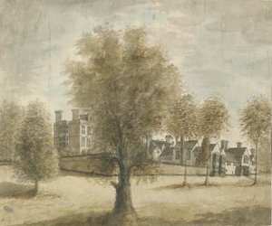 Drayton Bassett - "Drayton Manor": akvarellimaalaus, nd [1789-1793]