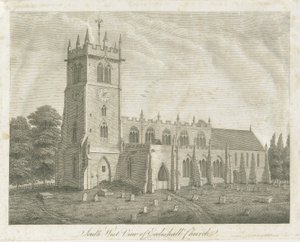 Ecclesall Church: kaiverrus ja [1700-luku] (painettu) tekijältä Stebbing Shaw