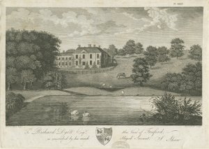 Freeford Hall: kaiverrus, nd [1797] (painettu) tekijältä Stebbing Shaw