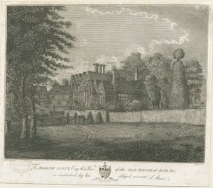 Great Barr Village - Old Tudor House: kaiverrus, nd [1700-luvun loppu] (painettu) tekijältä Stebbing Shaw