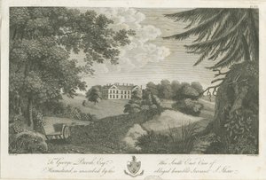 Hamstead Hall: kaiverrus, nd [1762-1802] (vedos) (painettu) tekijältä Stebbing Shaw