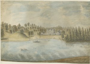 Himley Hall: akvarellimaalaus, nd [1762-1798] tekijältä Stebbing Shaw