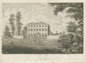 Little Onn Hall: viivakaiverrus, nd [1762-1802] tekijältä Stebbing Shaw