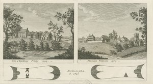 Mavesyn Ridware Hall - Gatehouse: kaiverrus, 1785 tekijältä Stebbing Shaw
