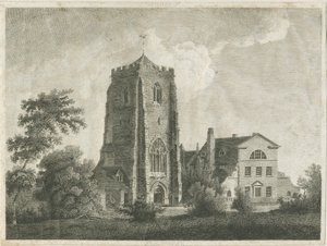 Ranton Abbey [Priory]: kaiverrus ja [1700-luvun loppu] (painettu) tekijältä Stebbing Shaw