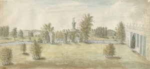 Shugborough - "Ateenalainen" arkkitehtuuri: akvarellimaalaus, nd [1762-1802] tekijältä Stebbing Shaw