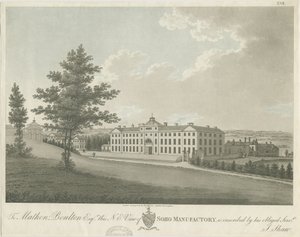 Soho Manufactory: värillinen akvatintakaiverrus, nd [c 1798] (tulostus) tekijältä Stebbing Shaw
