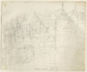 Stafford - Muinainen "High House": lyijykynäpiirros, nd [1794]