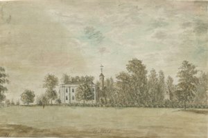 Statfold Hall: akvarellimaalaus, nd [1762-1802] tekijältä Stebbing Shaw