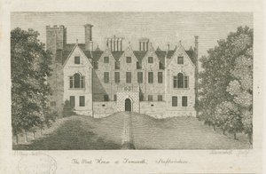Tamworth - The Moat House: kaiverrus, nd [1762-1802] (painettu) tekijältä Stebbing Shaw