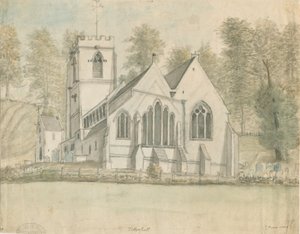 Tettenhallin kirkko: akvarellimaalaus, ndc 1794] tekijältä Stebbing Shaw