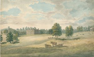 Weston-under-Lizard - Hall: akvarellimaalaus, nd [1762-1802] tekijältä Stebbing Shaw