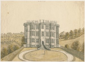 Wootton Lodge: akvarellimaalaus, nd [1794] tekijältä Stebbing Shaw