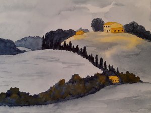 Toscana kahdessa värissä tekijältä Steegs Art Karin